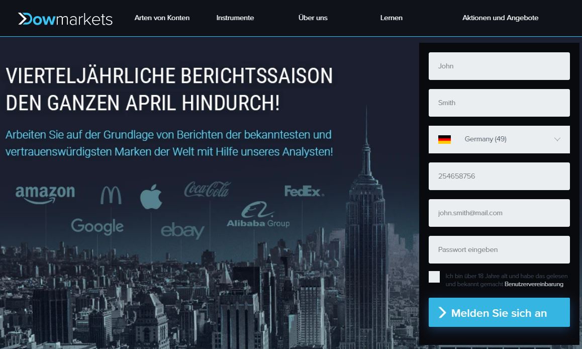 DowMarkets Bewertung – Vor-, Nachteile und Fazit